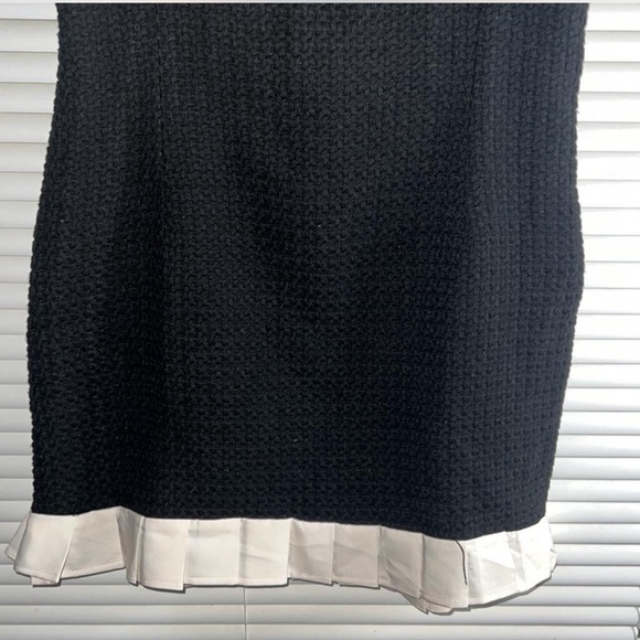 Black Sleeveless Tweed Dress with pleated hem.  Estimated Size S.  Brand new. - Picture 6 of 8